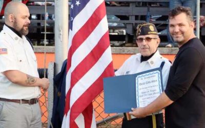 Grubba honored for service to color guard