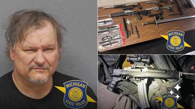 MSP arrests driver with cache of illegal weapons on Mackinac Bridge