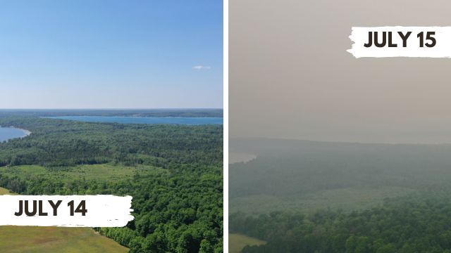 Wildfire smoke from Canada prompts Michigan air quality alert